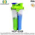 Portable Kunststoff BPA frei PP-Shaker-Flasche, Kunststoff-Protein-Pulver-Shaker-Flasche (HDP-0308)